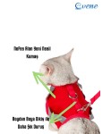 Kedi Tasması Göğüs Boyun Tasma Seti Sevk Kayışlı Terletmeyen Nefes Alan Reflektörlü Tasma L Kırmızı